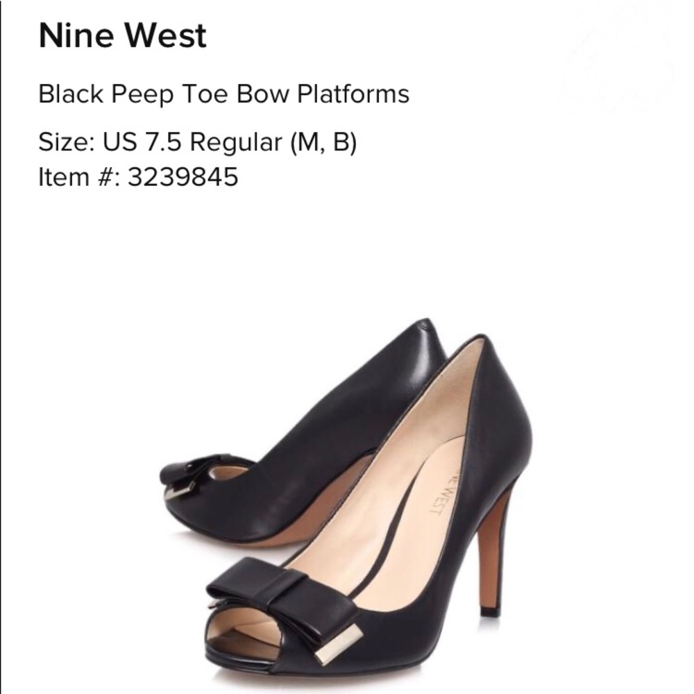 🌻 NINE WEST BOW PEEP-TOE HEELS